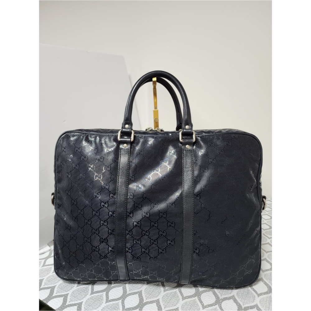 Gucci GG Imprimé Briefcase/Laptop Bag Navy Blue - Picture 7 of 14